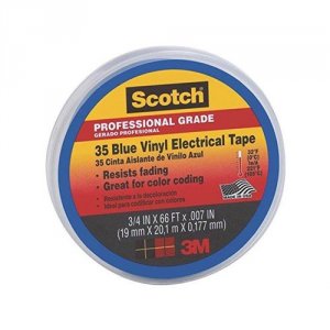 3m 35-3/4X66FT-BL Scotch Vinyl Color Coding Electrical Tape 35, 34 In 