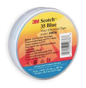 3m 35-3/4X66FT-BL Scotch Vinyl Color Coding Electrical Tape 35, 34 In 