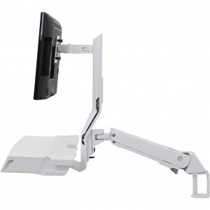 Ergotron 45-583-216 Sv Sit Stnd Combo Arm W Pan Bright Wht