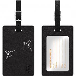 Centon OP-II-ICN-03 Otm Essentials Black Leather Bag Tag