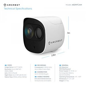 Amcrest AB2WFCAM 2mp Smart Home Battery Camera