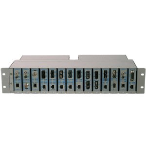 Omnitron 4385 14 Module Chassis 2x 48vdc Pwr