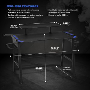 Ofm RSP-1010-BLU Respawn Gaming Desk Blue