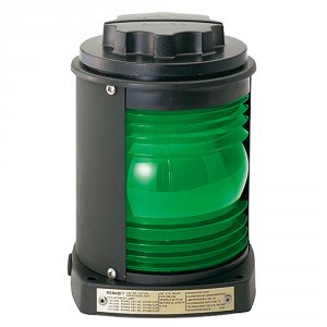 Perko CW49094 Side Light - Black Plastic, Green Lens