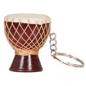 X8 X8-KEYCH-BR Djembe Keychain, Brown