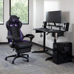 Ofm RSP-110-PUR Respawn Recline Gaming Chrfootrest Prpl