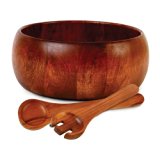 Gibson 60687.03 Home Laroda 3-piece Salad Bowl Set, Brown Wood