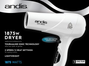 Andis 80700 1875w Tourmaline Ionic Dryer