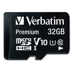 Verbatim 44083 32gb Premium Microsdhc Memory Card With Adapter, Uhs-i 