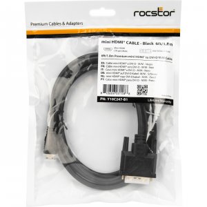 Rocstor Y10C247-B1 6ft Mini Hdmi To Dvi-d Mm