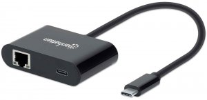 Manhattan 153454 Usb-c To Gigabit Network Adapter W Pd