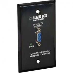 Black AC504A-WP Mini Cat5 Vga Extender Transmitter In Wa