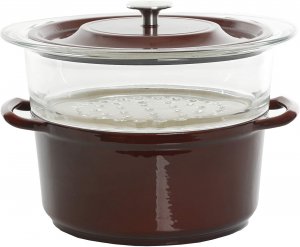 Gibson 126366.03 3qt Casserole W Glass Steamer