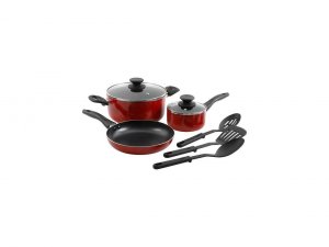 Gibson 93046.08 8pc Red Nonstick Alum Cookware