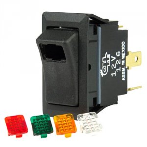 Bep 1001716 Bep Spst Rocker Switch - 1-led W4-colored Covers - 12v24v 