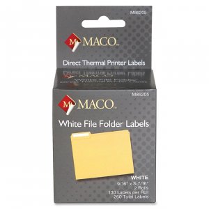 Maco M86205 916 X 3 716 Direct Thermal White File Folder Labels (130 L