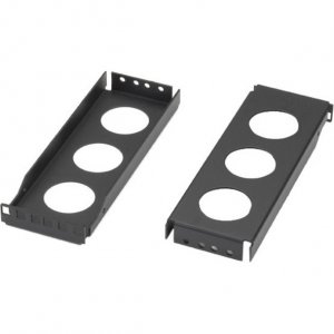 Black REB2-2U-3 Rail Extension Bracket Kit 2u 3