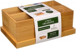 Clipper 1809 Bamboo Organizer 4 Piece