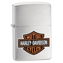 Zippo 200HD.H252 Harley Davidson  Lighter With Brushed Chrome Finish