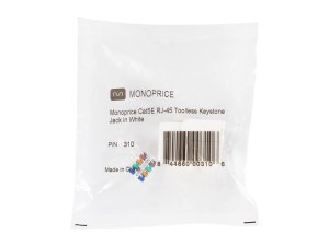 Monoprice 0310BK Cat5e Rj-45 Toolless Keystone  White