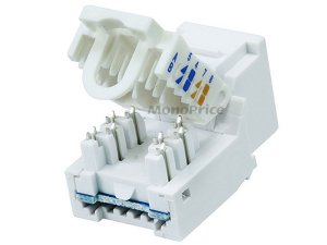 Monoprice 0310BK Cat5e Rj-45 Toolless Keystone  White