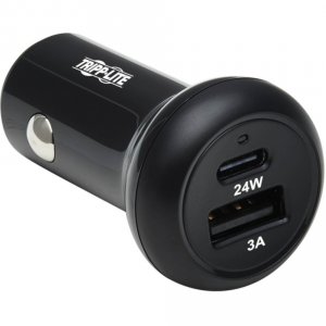 Tripp U280-C02-24W-1B Usb Car Charger Dualport 24w Usb C Usb-a