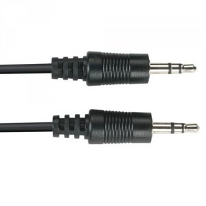 Black EJ110-0010 3.5-mm Stereo Audio Cables, 24 Awg, Male