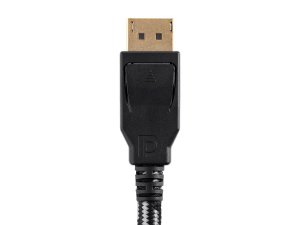 Monoprice 37920 Braided Displayport 1.4 Cable_ 6ft_ Gray