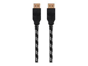 Monoprice 37920 Braided Displayport 1.4 Cable_ 6ft_ Gray