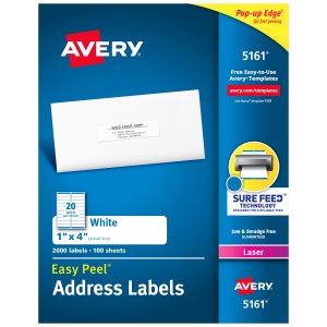 Avery 5161 Avery Easy Peel White Address Labels For Laser Printers (1 