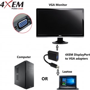 4xem 4XDPMVGAM10FT 10ft 3m Displayport To Vga Mm