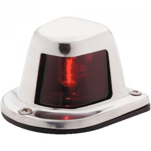 Attwood 66319R7 Attwood 1-mile Deck Mount, Red Sidelight - 12v - Stain