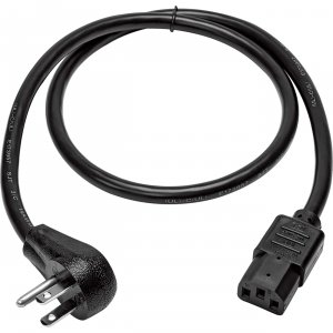 Tripp P007-003-15D Desktop Computer Power Cord, Right-angle 5-15p To C