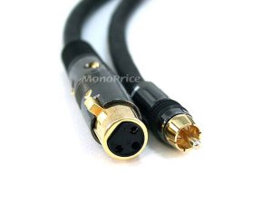 Monoprice 4784 Xlr Female To Rca Male 16awg Cable 3ft