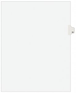 Avery 01033 Index,sd,ltr,wht,33,25pk