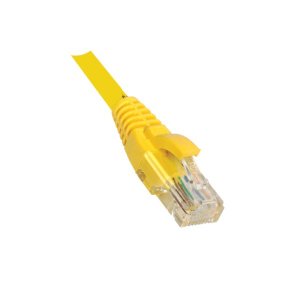 Weltron 90-C6CB-YL-001 1ft Yellow Cat6 Snagless  Patch Cable