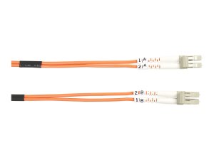 Black FO625-001M-LCLC Fiber Patch Cable 1m Mm 62.5 Lc To Lc