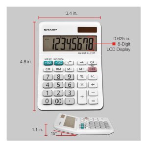 Victor EL-334WB Desktop Calc, Kickstand, 12 Dg