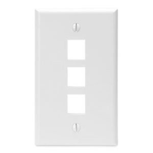 Leviton 41080-C32-3WP 3port Qp Wallplate Wh