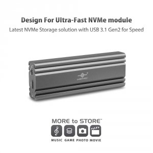 Vantec NST-206C3-SG M.2 Nvme Ssd To Usb 3.1 Type C Enclosure