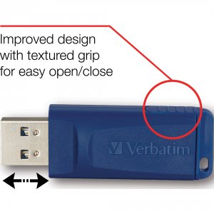 Verbatim 98659 128gb Usb Flash Drive - Blue - 128 Gb - Blue - 1 Pack -