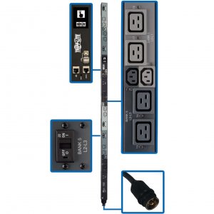 Tripp PDU3EVNR6H50A 3-phase Monitored Pdu With 6 C13 And 12 C19 Ports