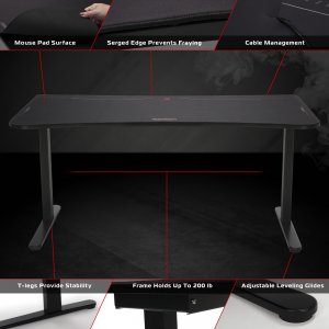 Ofm RSP-1063-BLK Respawn Gaming Table Black