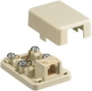 Hubbell NS760I Netselect Telephone Surface Mount Jack  6 Position  4 C