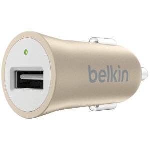 Belkin F8M730BTGLD Metallic Car Charger, Gold