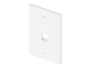 Unc WP-1P-WHT 1port Wall Plate, Single Gang, White