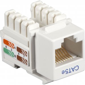 Black CAT5EJ-WH Connect Cat5e Rj-45 Keystone Jack