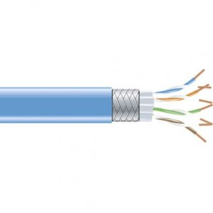 Black EYNC770A-1000 Category 7 Sftp Bulk Cable, Solid, 1000