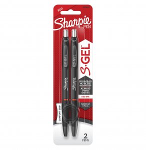 Dymo 2096142 Sharpie Gel 0.7mm 2ct Red