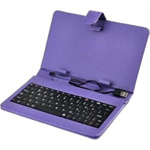 Worryfree PPL-KEY-7 7in Purple Micro Usb Keyboard